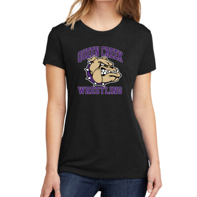 Ladies Queen Creek Bulldog Wrestling T-shirt Thumbnail