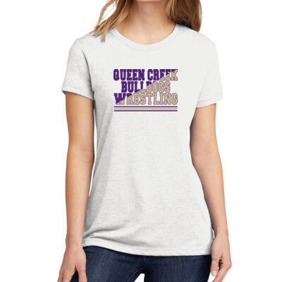Ladies Queen Creek Bulldogs Wrestling T-shirt Thumbnail