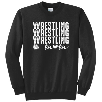 Adult Wrestling Mom Crewneck Sweatshirt Thumbnail