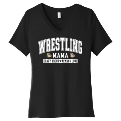 Women's Wrestling Mom V-neck T-Shirt Thumbnail